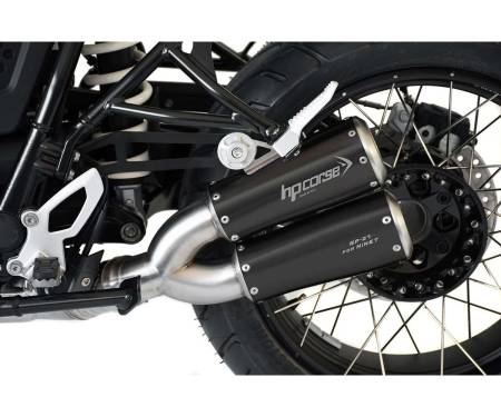 BMWGP105TLB-AAB 2 Exhaust Mufflers Low Position Hp Corse GP07 Black Satin for BMW R Nine T 2021 > 2023