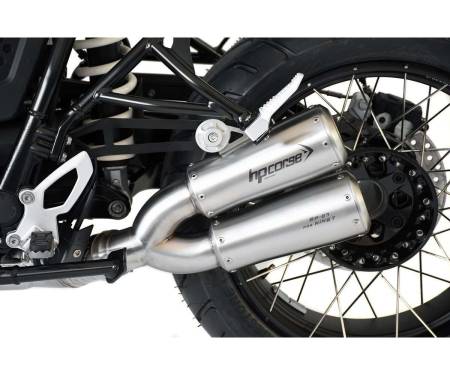BMWGP105TLS-AAB 2 Exhaust Mufflers Low Position Hp Corse GP07 Satin for BMW R Nine T 2021 > 2023