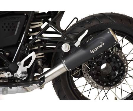 BMWNTHYRS05LC-AB Exhaust Muffler Hp Corse Hydroform RS 300 Black Satin Low Position for BMW R Nine T 2021 > 2023
