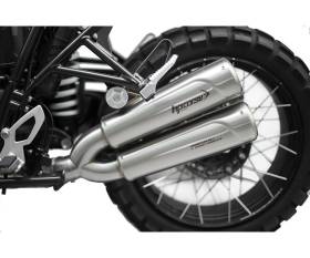 2 Exhaust Mufflers Low Position Hp Corse Hydroform RS 300 Satin Link Pipe 2 in 1 for BMW R Nine T 2021 > 2023