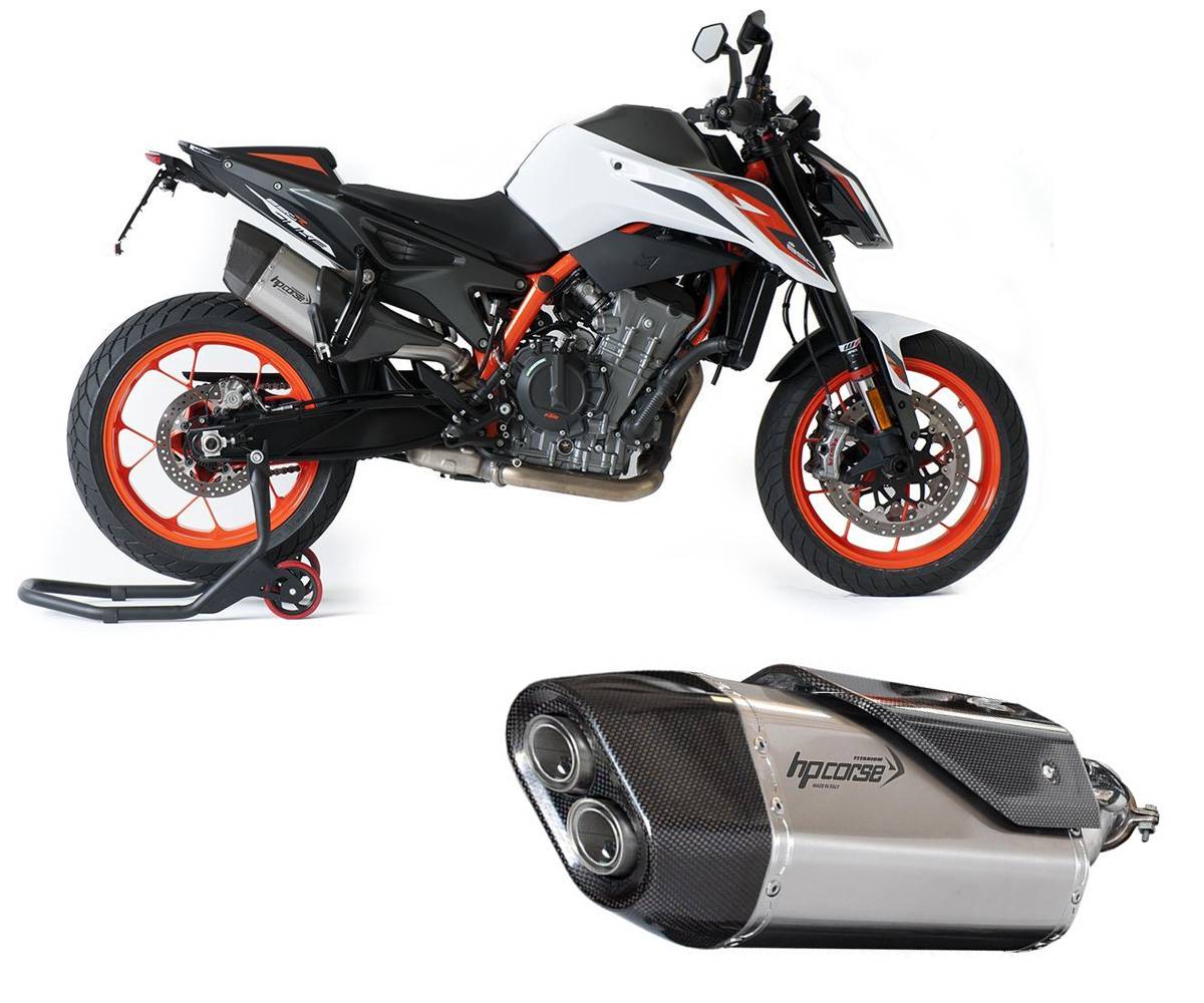 KTSP3SR89DT AB Exhaust Muffler Hp Corse SP 3 Carbon Short 230 Titanium KTM 890 DUKE R 2020 2022