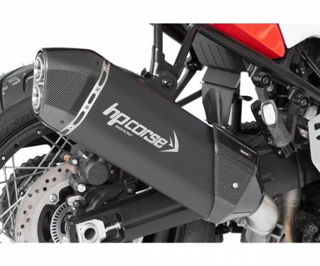 SUSPS3501022C-N-AB Exhaust Muffler HpCorse SPS Carbon 350 Black for Suzuki V-Strom 1050 2020 > 2024