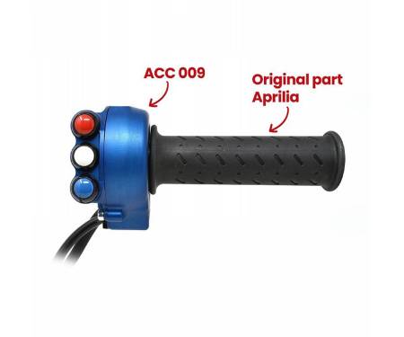 JP ACC 009 B Throttle Control With Integrated Switch Panel JetPrime Blue For Aprilia RSV4 / RF/RR 2017 > 2020