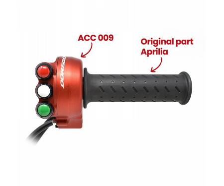 JP ACC 009 DD R Throttle Control With Integrated Switch Panel JetPrime Red For Aprilia DORSODURO 900 2017 > 2018