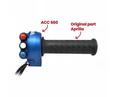 JP ACC 009 RV B Throttle Control With Integrated Switch Panel JetPrime Blue For Aprilia RSV4 / RF/RR 2017 > 2020