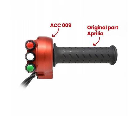 JP ACC 009 R Throttle Control With Integrated Switch Panel JetPrime Red For Aprilia RSV4 / RF/RR 2017 > 2020