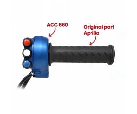Control De Gas Con Panel De Interruptores Integrado JetPrime Azul Para Aprilia RS 660 2020 > 2023