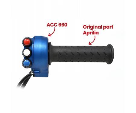 JP ACC 660 N B Throttle Control With Integrated Switch Panel JetPrime Blue For Aprilia RS 660 2020 > 2023
