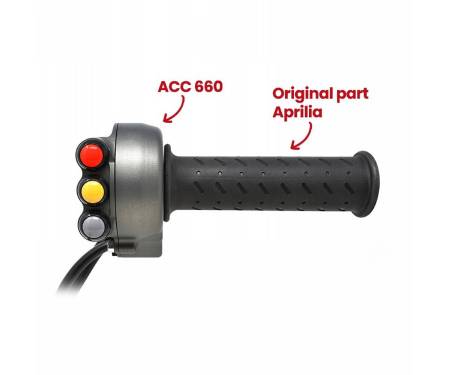 JP ACC 660 N T Throttle Control With Integrated Switch Panel JetPrime Titanium For Aprilia RS 660 2020 > 2023