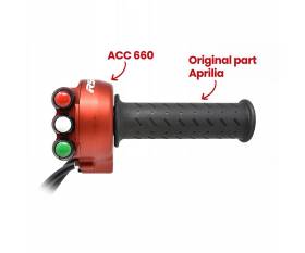 Throttle Control With Integrated Switch Panel JetPrime Red For Aprilia RS 660 2020 > 2023