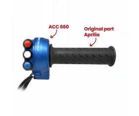 Control De Gas Con Panel De Interruptores Integrado JetPrime Azul Para Aprilia TUONO V4 / RR/RF/FACTORY 1100 2021 > 2023