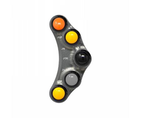 JP PLSR 009RF T Left Racing Switch Panel JetPrime Titanium For Aprilia TUONO V4 / RR/RF 1100 2017 > 2020