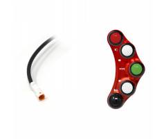 Street Left Switch Panel JetPrime Red For Ducati STREETFIGHTER / S 2010 > 2013