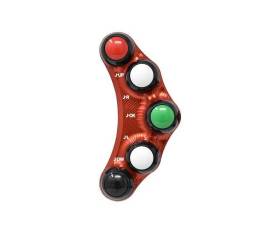 Interruptor de manillar Rojo izquierdo JetPrime Racing para Aprilia TUONO V4 / RR / RF 2017 > 2020