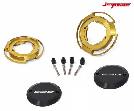 JP CCT 001G Pair Crankcase protection jetprime color gold for Yamaha XP 530 T-MAX 2017 > 2019