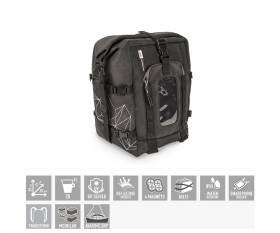 Backpack convertible into a KAPPA RA315BK motorcycle tank bag with pouch