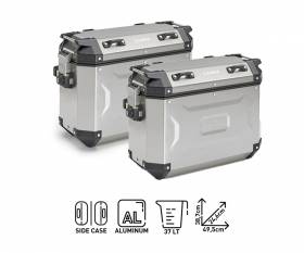 Pair Side Cases Alum 37 KAPPA KFR37APACK2 Suitcase holder DUCATI Multis Enduro1260 2019 > 2021