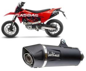 Full Exhaust System Leovince homologated stainless steel NERO 1/1 EVO Gas Gas SM 700 2022 > 2023