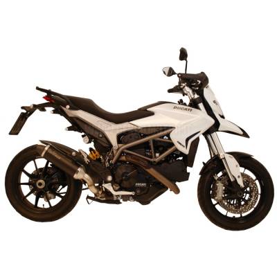 Ducati Hypermotard - Hyperstrada 821 2013 > 2016 Leovince Pot D Echappement Silencieux Noir Acier Inoxydable 14014