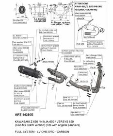 Exhaust Muffler Leovince LV ONE EVO CARBON FIBER for KAWASAKI Z 650 2021 > 2024