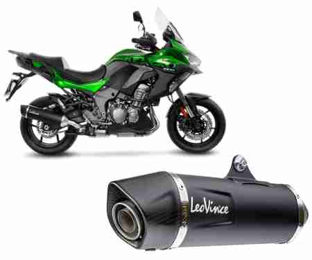 14057 Auspuff Schalldaempfer Leovince LV One Evo Black Kawasaki Versys 1000 2019 > 2024