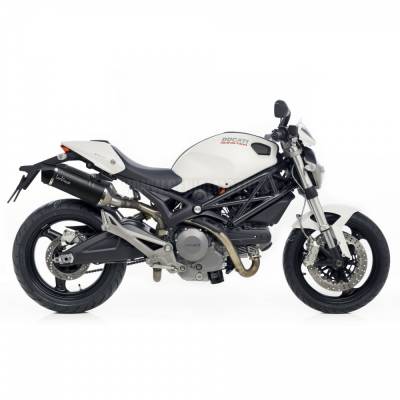 Ducati Monster 696 2008 > 2014 Leovince Exhausts 2 Mufflers Lv One Evo Carbon 8282e