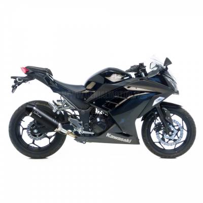 Kawasaki Ninja 300 R - Abs 2013 > 2017 Leovince Pot D Echappement Silencieux Lv One Evo Carbone 8741e
