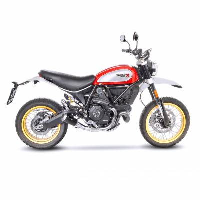 Ducati Scrambler 800 Desert Sled 2017 > 2018 Leovince Exhaust Muffler Lv - 10 Black Edition Stainless Steel 15202b