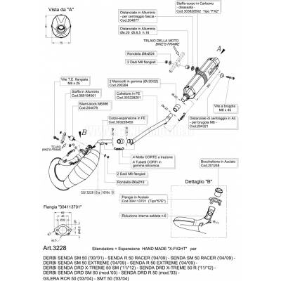 Derbi Senda Racer Sm - Enduro 2004 > 2009 Leovince Systeme D Echappement Complet X - Fight Acier Inoxydable 3228