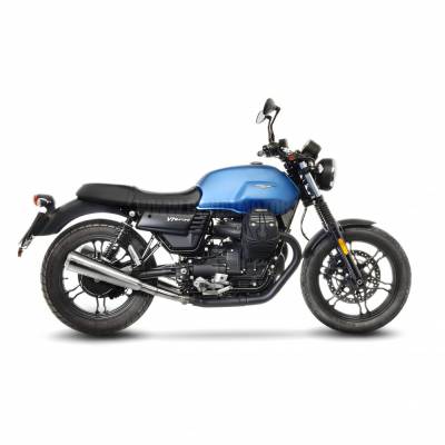 15000K Moto Guzzi V7 Iii  -  Stone  -  Special  -  Anniversario 2017 > 2020 Leovince Exhausts 2 Mufflers Classic Racer Stainless Steel