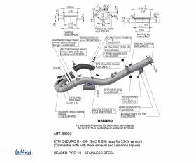 Manifold Exhausts stainless steel Leovince KTM 690 SMC R / ENDURO 2021
