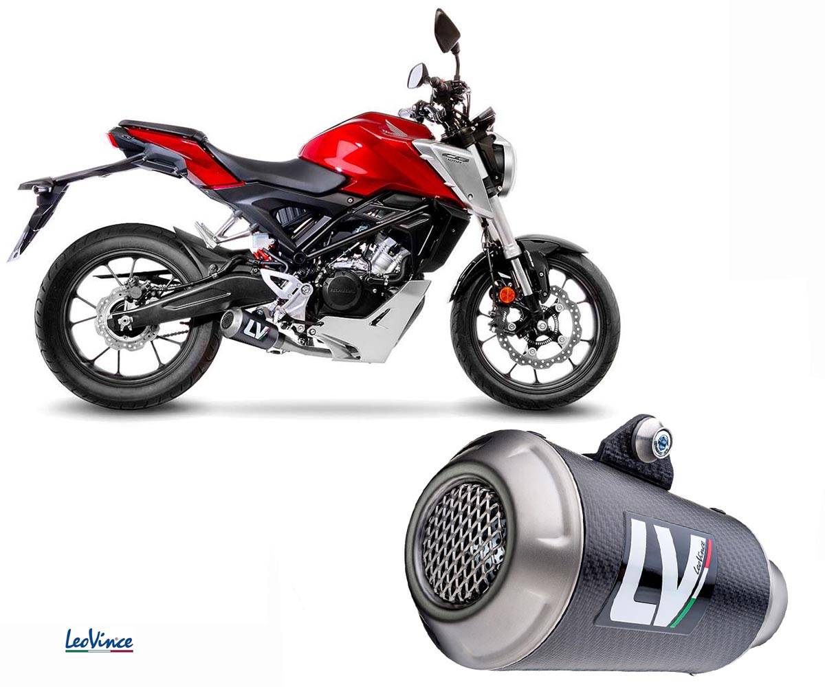 15221C Impianto Completo Leovince LV-10 Carbonio 1/1 HONDA CB 125 R 2018 >  2020