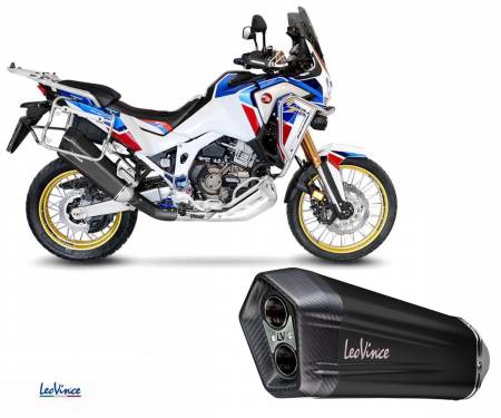 15302B Exhausts Leovince homologated LV-12 stainless steel BLACK HONDA CRF 1100 L AFRICA TWIN/ADVENTURE SPORTS/DCT 2020 > 2023