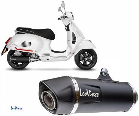 14071 Full Exhaust System Leovince stainless steel NERO 1/1 PIAGGIO VESPA GTS 300 HPE 2021 > 2023