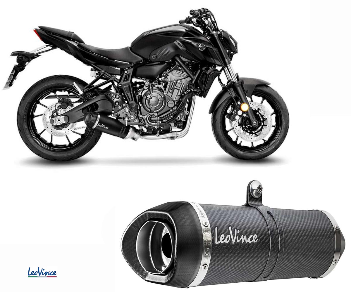 Leovince Pair of Exhaust Lv One Evo Carbon Homologated for Kawasaki