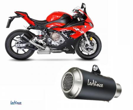 15241B Exhausts Leovince homologated LV-10 stainless steel BLACK BMW S 1000 RR 2019 > 2024