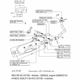 Complete Exhaust System Leovince Sito Steel Peugeot V Click 4 Stroke 2007 > 2012