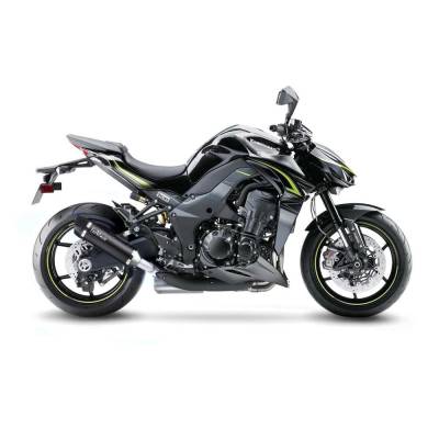 14049 2 Pots D'Echappement Leovince Noir Acier Kawasaki Z 1000 2017 > 2020