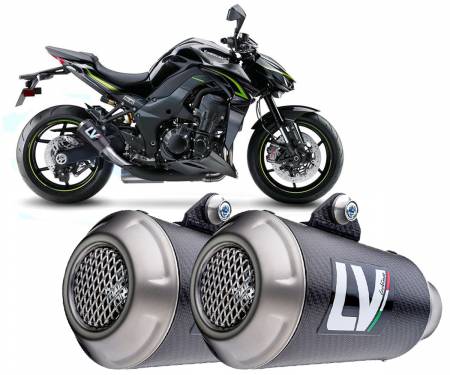 15209C 2 Exhausts Leovince LV-10 Carbon Approved for KAWASAKI Z 1000 2017 > 2020