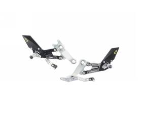 Adjustable Rear Sets With Fixed Foot Pegs Lightech per Aprilia RS 660 2020 > 2024