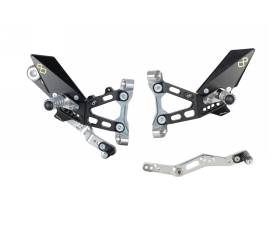 LIGHTECH Adjustable Rearsets with Fold Up Footpeg FTRBM007W Bmw S 1000 RR 2019 > 2021