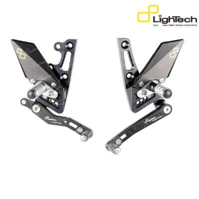 LIGHTECH Adjustable Rearsets with Fold Up Footpeg FTRTR003W Triumph Speed Triple 1050 R 2011 > 2018