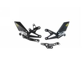 Adjustable Rear Sets With Fixed Foot Pegs Lightech per Triumph Street Triple 765R 2017 > 2022