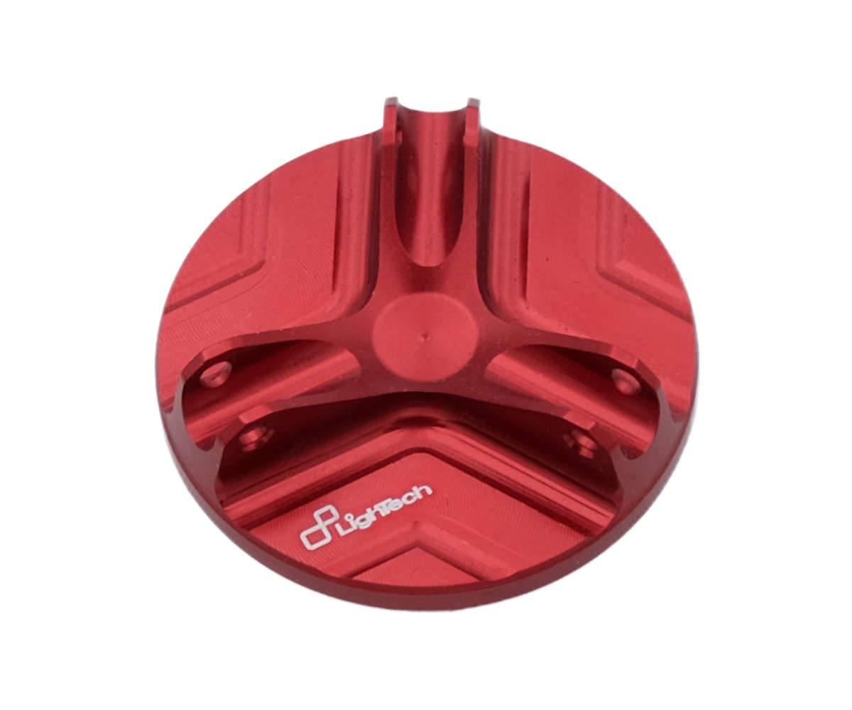 OIL111ROS LIGHTECH Oil Cap M20x2.5 Red for Ducati Hypermotard 821 2013 > 2015