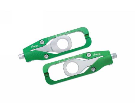TEKA003VER Tendeurs de chaîne LIGHTECH verts pour Kawasaki ZX 10 R 2011 > 2015