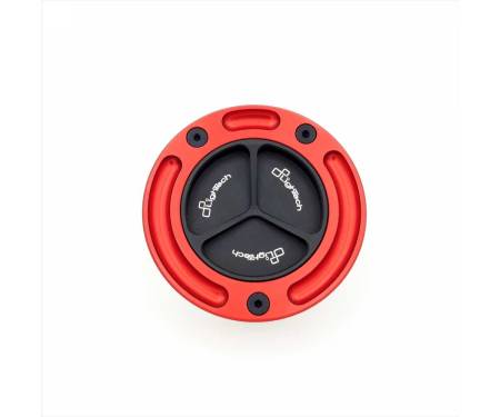 LIGHTECH Tank Caps With Screw Lock Black\Red TF16N/R for Mv Agusta Rivale 800 2014 > 2017