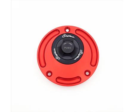 TR17N/R Fuel Tank Cap With Rapid Locking Black Red Lightech per Yamaha Tracer 900 2018