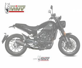 Mivv No Kat Link Pipe Downpipe Steel for BENELLI LEONCINO 2017 > 2021