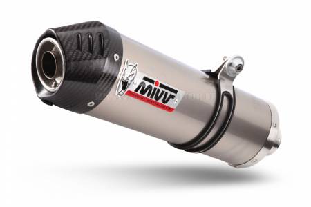 B.007.LNC Mivv Exhaust Muffler Oval Titanium With Carbon Cap for Bmw F 650 Gs 2008 > 2012