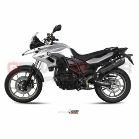 Mivv Exhaust Muffler Suono Black Stainless Steel for Bmw F 700 Gs 2012 > 2017